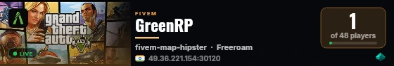 GreenRP live status badge