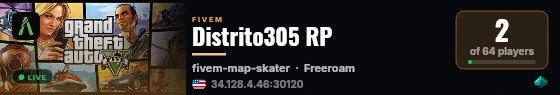 Distrito305 RP live status badge
