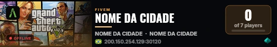 NOME DA CIDADE live status badge