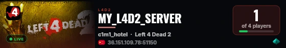 MY_L4D2_SERVER live status badge
