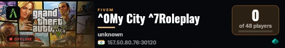 ^0My City ^7Roleplay live status badge
