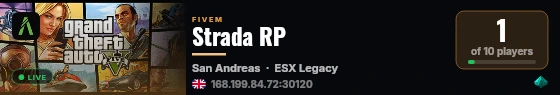 Strada RP live status badge