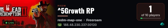 ^5Growth RP live status badge
