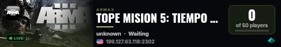 TOPE MISION 5: TIEMPO AGOTADO live status badge