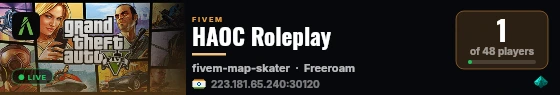 HAOC Roleplay live status badge