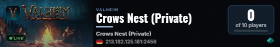 Crows Nest (Private) live status badge