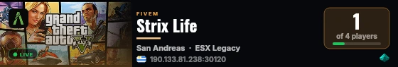 Strix Life live status badge
