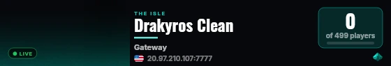 Drakyros Clean live status badge