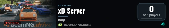 xD Server live status badge