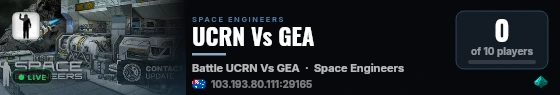 UCRN Vs GEA live status badge