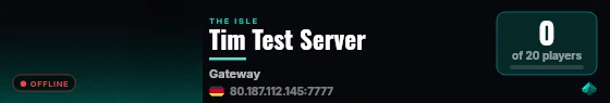 Tim Test Server live status badge