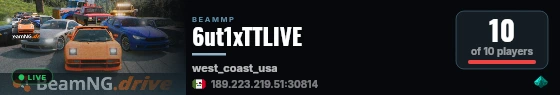 6ut1xTTLIVE live status badge