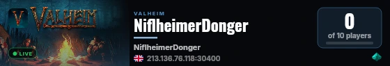 NiflheimerDonger live status badge