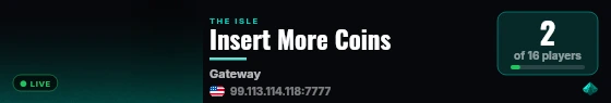 Insert More Coins live status badge