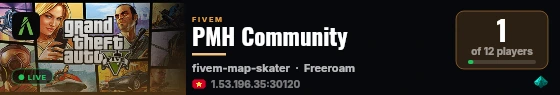 PMH Community live status badge