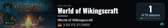 World of Wikingscraft live status badge