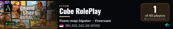 Cube RolePlay live status badge