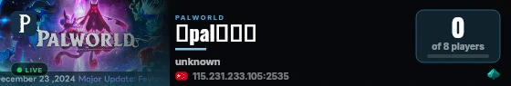 新pal服务器 live status badge