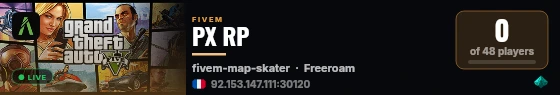 PX RP live status badge