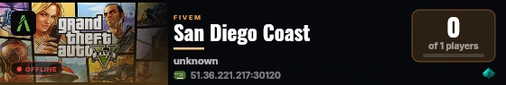 San Diego Coast live status badge