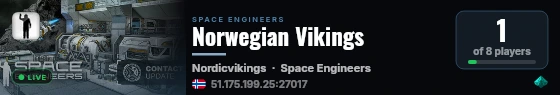 Norwegian Vikings live status badge