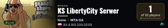 KS LibertyCity Serwer live status badge