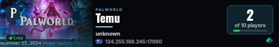 Temu live status badge