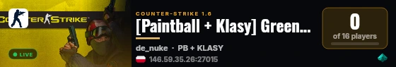 [Paintball + Klasy] GreenHaze.pl@1s1k live status badge