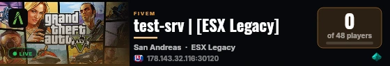 test-srv | [ESX Legacy] live status badge