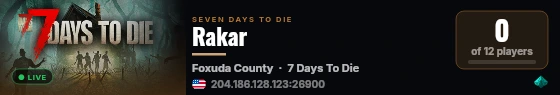 Rakar live status badge