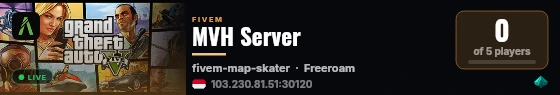 MVH Server live status badge