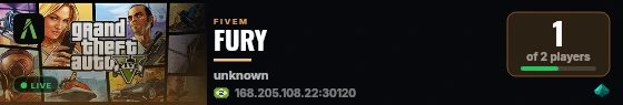 FURY live status badge