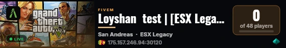 Loyshan  test | [ESX Legacy] live status badge
