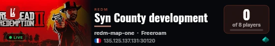 Syn County development live status badge
