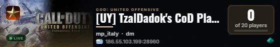 [UY] TzalDadok's CoD Playground live status badge