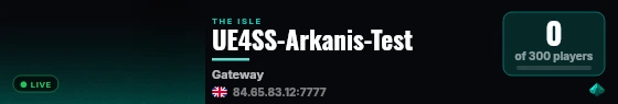 UE4SS-Arkanis-Test live status badge