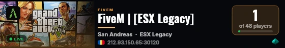 FiveM | [ESX Legacy] live status badge