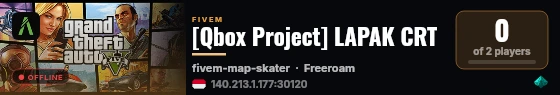 [Qbox Project] LAPAK CRT live status badge