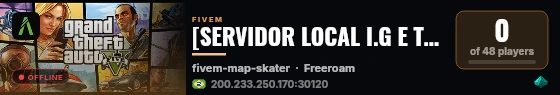 [SERVIDOR LOCAL I.G E TOBI | EMBREVE VIDAREAL] O LOCAL DOS CRIA live status badge