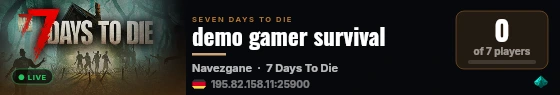 demo gamer survival live status badge