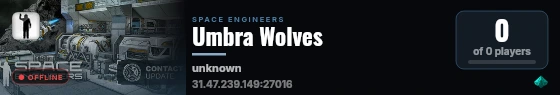 Umbra Wolves live status badge