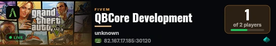 QBCore Development live status badge