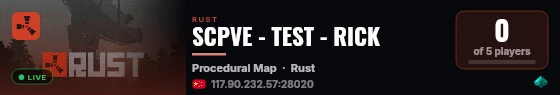 SCPVE - TEST - RICK live status badge