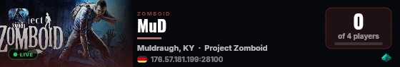 MuD live status badge