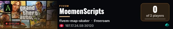 MoemenScripts live status badge