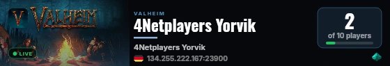 4Netplayers Yorvik live status badge