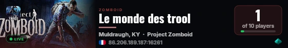 Le monde des trool live status badge