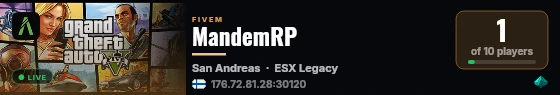 MandemRP live status badge