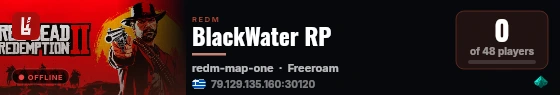 BlackWater RP live status badge