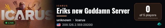 Eriks new Goddamn Server live status badge